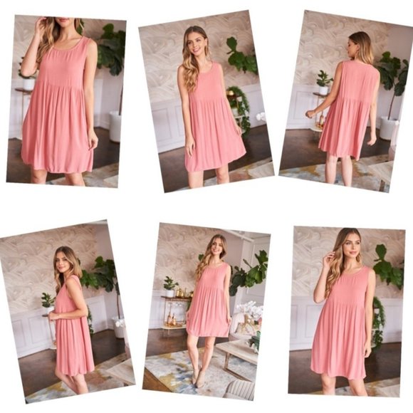 Peach Love California Dresses & Skirts - Peach Love California- Sleeveless midi dress in Apricot (color)